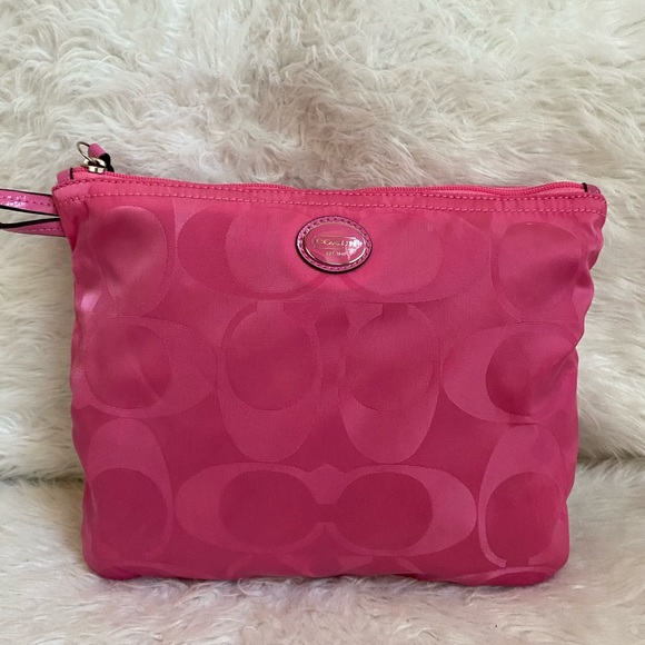 COACH Signature Nylon Packable Weekender bag getaway travel tote duffel 77316 - Picture 2 of 13